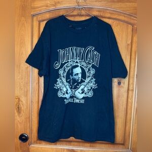 Johnny Cash Men’s Black Nashville Tennessee T Shirt, XL